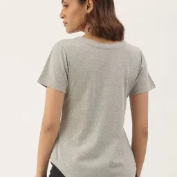 BRINNS Grey Cotton Solid T-Shirt image 2