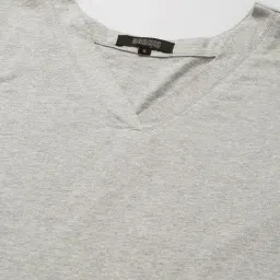 BRINNS Grey Cotton Solid T-Shirt image 5