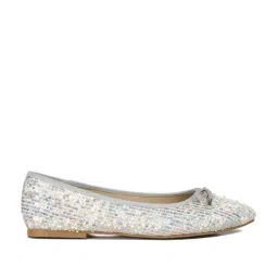 London Rag Women's Silver Flat Ballets-picture-34