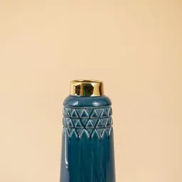 Whispering Homes Blue & Gold Cobalt Ceramic Vase-picture-29