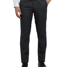 Turtle Charcoal Grey Rayon Slim Fit Trousers-picture-2