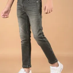 Crimsoune Club Boys Grey Solid Jeans image 3