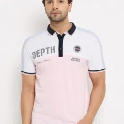 Duke Pink & White Slim Fit Printed Polo T-Shirt-picture-35