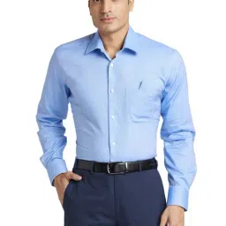 Park Avenue Blue Luxus Fit Texture Shirt-picture-21