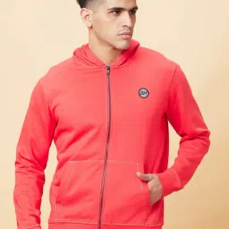 Being Human Red Regular Fit Hooded Jacket-image-32