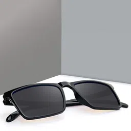 Jiebo Men Rectangle Sunglasses with UV Protected Lens CID-112-picture-16