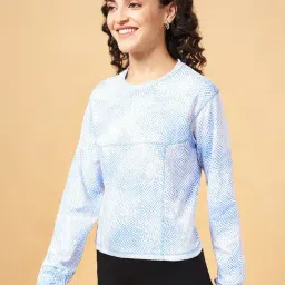 Ajile by Pantaloons Blue Cotton Printed Sports T-Shirt image 3