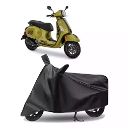 Auto Pearl Polyester Two Wheeler Cover for Vespa GTS 300 BS6 (Grey)-picture-12