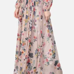 Scorpius Beige Floral Print Skirt-picture-49