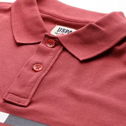 U.S. Polo Assn. Denim Co. Printed Polo Collar Pure Cotton Slim Fit T-shirt image 3