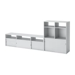 spiksmed TV storage combination, light grey, 233x32x96 cm-image-79