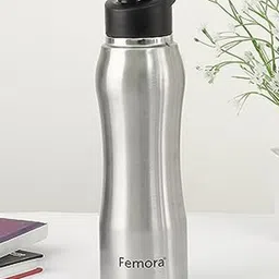 Femora Pack of 1 Stainless Steel Water Bottle with Sipper Cap - 750 ml-picture-17
