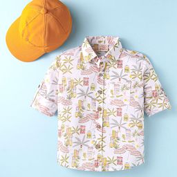 Rikidoos Full Sleeves Umbrella Printed Shirt With Cap - Multi Colour-picture-8