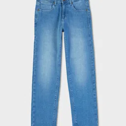 Pepe Jeans Knit Full Length Mid Rise Solid Color Jeans - Blue-picture-12