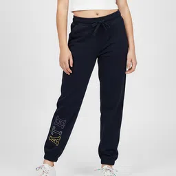 ALAN JONES Premium Cotton Knit Text Printed Sweatpant - Navy Blue-picture-13