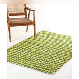 FREEDOM TREE Yellow & Green Printed Cotton Floor Mat-picture-41