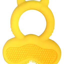 Cozy Vibes Cartoon Animal Baby Teether Silicone Teething Relief Chew Toys-Pack of 1-Color May  Vary image 3