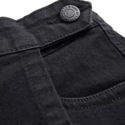 arias by lara dutta Arias Cotton Woven Solid Colour Washed Skirt - Black image 3