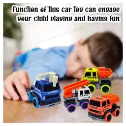 FunBlast Pull Back Construction Toy Trucks for Kids  Pack of 4 Multicolor image 4