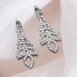 Rubans Rhodium Plated Cubic Zirconia Studded Jewellery Set image 4