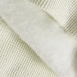 Mark & Mia Fleece Knit Full Sleeves Oversized Sweatshirt with Butterfly Sequin Embroidery & Frill Detailing - Green & Cream image 5