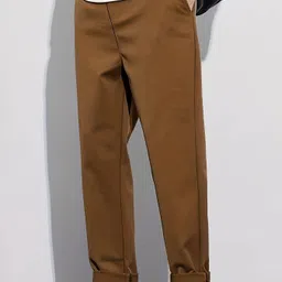 adokedo Men Solid Brown Track Pants-picture-15
