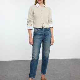 Trendyol Women Low Distress Light Fade Jeans image 1