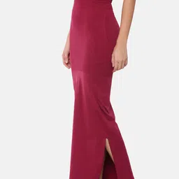 GOLDSTROMS Women Burgundy Solid Saree Shapewear SSWR-BGNDY image 5