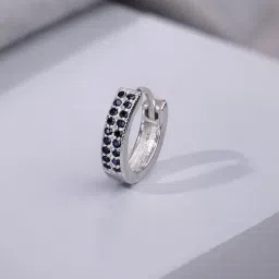 GIVA 925 Sterling Silver Black Ice Hoop Earrings-image-35