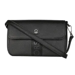 United Colors of Benetton Women Black Karlla Sling Bag-picture-12