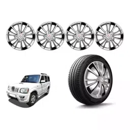 Auto Pearl DC04 Press Type Wheel Cover with Retention Ring For Mahindra Scorpio Mhawk (Pack of 4 Pcs)-picture-35
