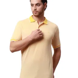 Park Avenue Yellow Slim Fit Polo T-Shirt-picture-37