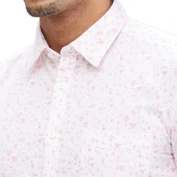 Parx Red Slim Fit Printed Shirt image 5