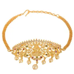 saraf rs jewellery Saraf Jewellery Gold plated with Green American Diamond handcrafted Bracelet for Women & Girls-picture-11