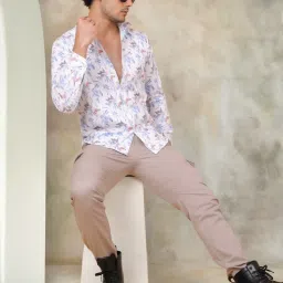 Indian Needle Blue Ragular Fit Printed Shirt image 5