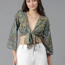Kotty Multicolor Printed Crop Top-image-68