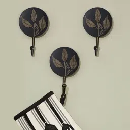 Ellementry Black Wood Wall Hook - Set of 3-picture-21