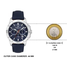 Daniel Klein Blue Dial Analog Watch with Leather Strap - DK1.13893-2 image 5