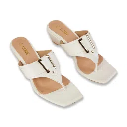 Code by Lifestyle Women's White Casual Sandals image 5
