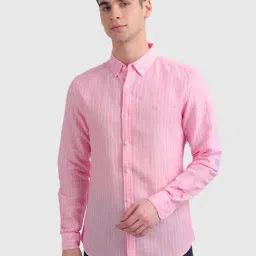 United Colors of Benetton Pink Slim Fit Striped Shirt-picture-19