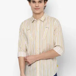 Forever 21 Beige Cotton Regular Fit Striped Shirt-picture-30