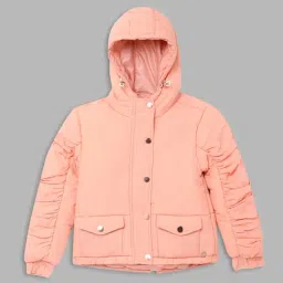 Blue Giraffe Kids Peach Regular Fit Full Sleeves Jacket-image-28
