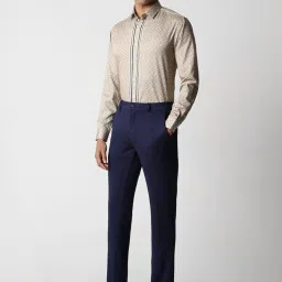 Van Heusen Beige Slim Fit Printed Shirt image 4