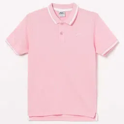 Fame Forever by Lifestyle Kids Pink Solid Polo T-Shirt-picture-22