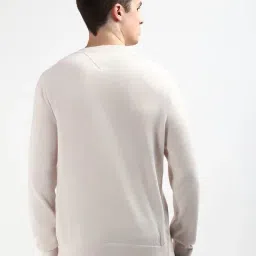 Tommy Hilfiger White Cotton Regular Fit Logo Printed Pullover image 2