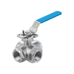 Festo Stainless Steel Ball Valve, Ball Valve, Threaded, NPT 1 1/2 NPTin, 32 mm, 63 bar Operating Pressure, VZBE-11/2-T-63-F-3T-F0507-M-V15V15-image-31
