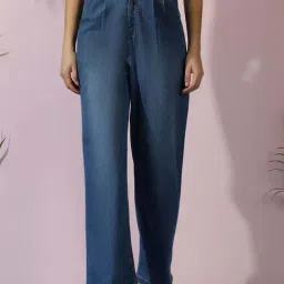 Kotty Blue High Rise Wide Leg Jeans-image-85