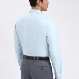 Peter England Blue Slim Fit Shirt image 2