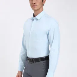 Peter England Blue Slim Fit Shirt image 3
