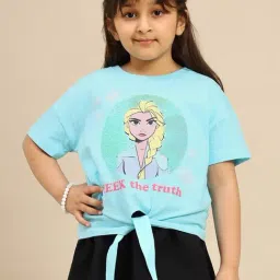Kidsville Frozen Printed Regular Fit T-Shirt For Girls-image-94
